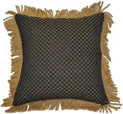 austin horn classics lismore euro square pillow decorative throw pillow for your home living room and bed polyester made set of 1 blackgold 18x18